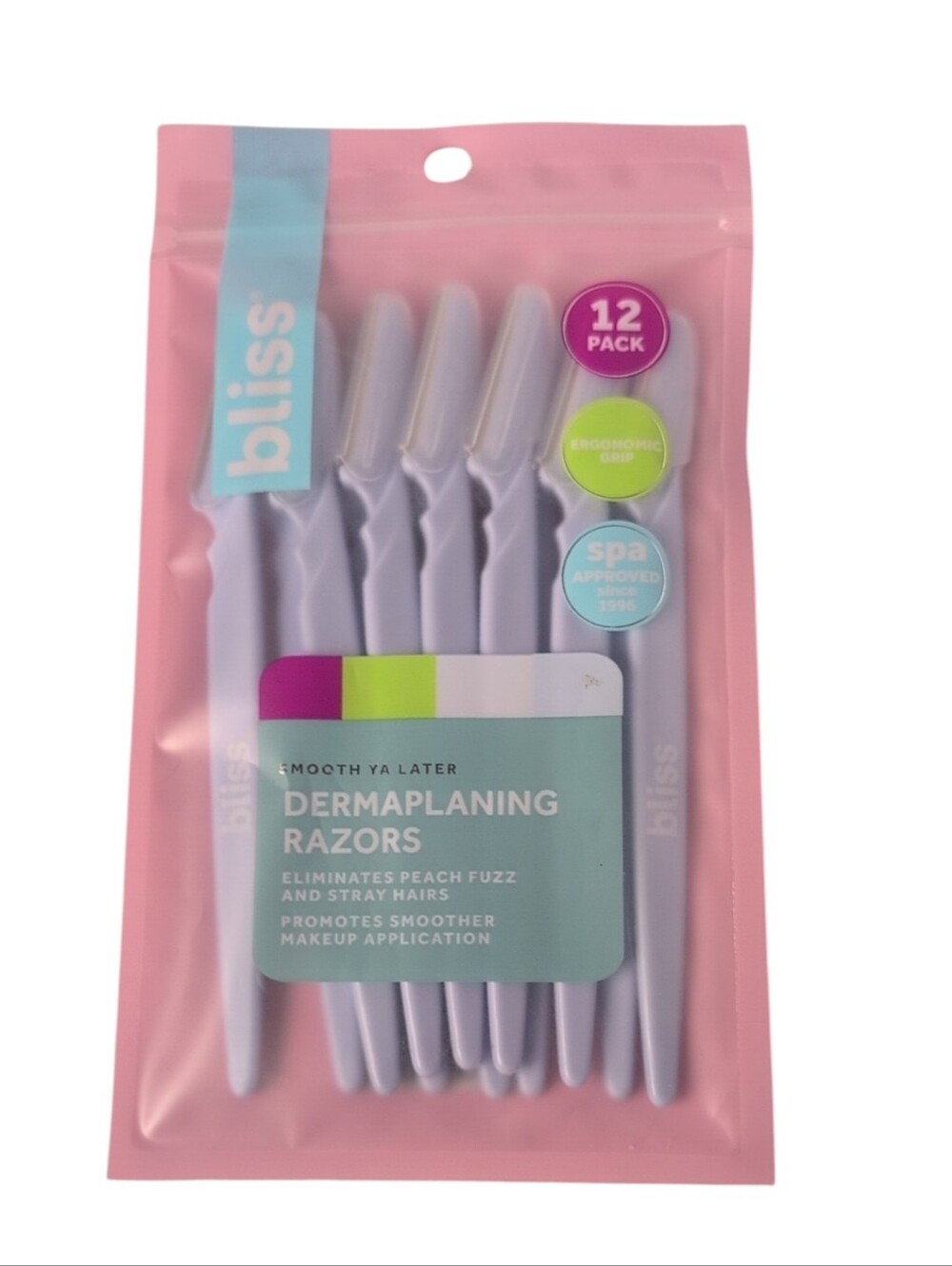Bliss Smooth Ya Later Dermaplaning Razors Light Purple 12 Pack